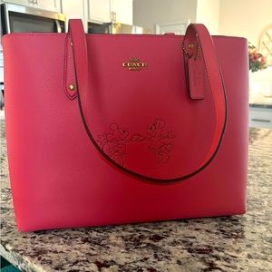 Pink Coach Tote Disney Mickey and Minnie